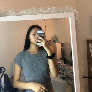 brandy melville grey top